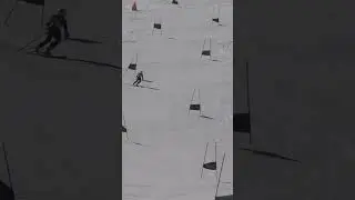 Young skier training in Saas-Fee September 2025
