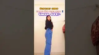 Flipkart Jeans Try-On 💙 | Perfect Fit  High Waist Jeans Look | Flipkart Find #shorts #youtubeshorts