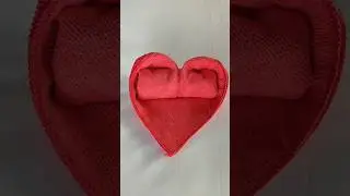 How to make Red towel folding love❤️❤️ beautiful love design!! towel art#viralshorts#video