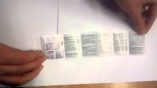 Concertina leaflet booklet labels