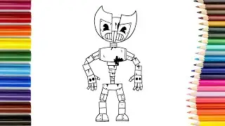 🤖 HOW TO DRAW BENDY ANIMATRONIC 🖌️🎨LEARNING TO DRAW BENDY ANIMATRONIC STEP BY STEP FOR KIDS