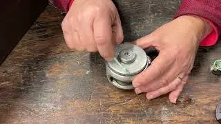 Today in the Workshop Polishing up a old Fishing Reel