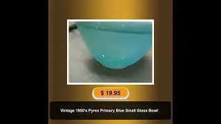 Vintage 1950's Pyrex Primary Blue Small Glass Bowl