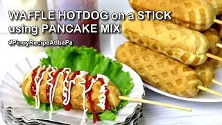 Waffle Hotdog on a Stick using Pancake Mix | Negosyo Recipe
