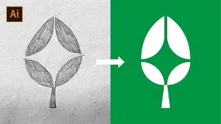Logo Design Exercise | Random Logo Design #1 | Star Leaf - Sketch to Vector
