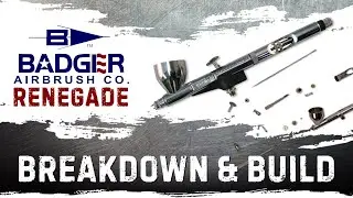 Разборка аэрографической модели Badger Airbrush Renegade серии (Krome) со всеми деталями в обзоре...