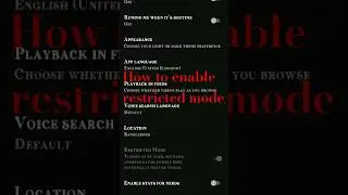 how to enable restricted mode for YouTube 🔞#shorts #smartphone #shortfeed