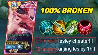 BUILD HARAM LESLEY 1HIT BIKIN GRANGER AUTO STRES | MOBILE LEGENDS BANG BANG