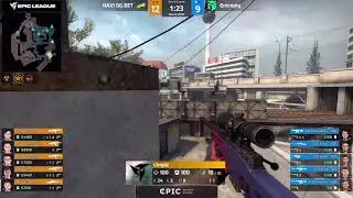 NAVI - 0 vs 2- Entropiq|S1mple не попадает с AWP на карте Оверпасс против Entropiq