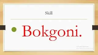 Sepedi Lessons No 31 Five Words of the day