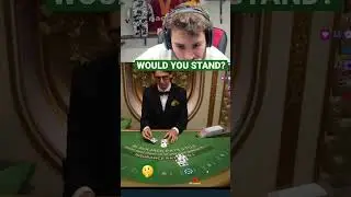 ADIN ROSS STANDS ON A 16 ON BLACKJACK, WOULD YOU? #shorts #bigwin #blackjack #adinross