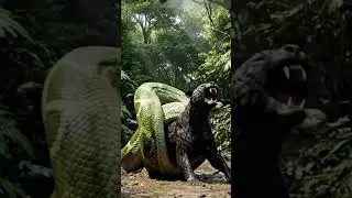 Anaconda vs black Jaguar &mdash; A Battle You Won&rsquo;t Believe! 🐍🐆 #wildlife #animals #naturevideo
