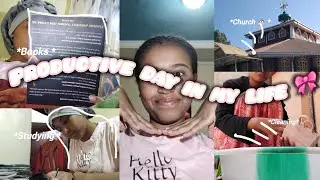 A Soft & Productive Day in My Life 🤍 | Cleaning, Church & Studying✨️