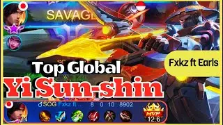 SAVAGE!!! TOP 2 GLOBAL YI SUN-SHIN LONE DESTRUCTOR BEST BUILD 2021 GAMEPLAY | Fxkc ft Earls | MLBB