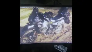 Bugout motorcycle Kawasaki KLR 650 Post Apocalypse transportation in the Wasteland