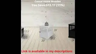Casual Home Wooden Medium Pet Crate, End Table, Black #shorts #petcrate