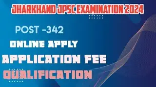 Jharkhand jpsc examination 2024 // Notification  // Online Date // Online Apply // Post details //