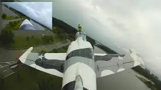 FLYFANS L-39 64mm EDF JET UPGRADED TO A 70mm EDF WITH NEW COCKPIT CAMERA VIEW TEST. 12mph CROSSWIND