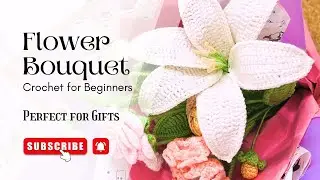Wrapping Korean Style Crocheted Flower Bouquet | Step-by-Step DIY Crochet Flowers Tutorial