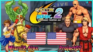 Capcom Vs. SNK 2 || MiamiX-Alex 🇺🇸 VS 🇺🇸 Project07 || FLYCAST FIGHTCADE 2