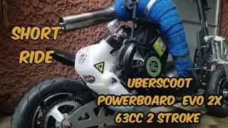 Uber Scoot  Powerboard Evo 2X 63CC First short ride #gasscooter #2stroke63cc #djiosmoaction
