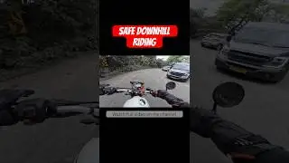 Smooth & Safe Downhill Riding Technique✅#ridesafe #rider #bikeride #speed400 #viral #motorcycle