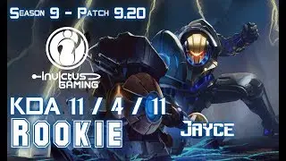 IG Rookie JAYCE vs SYNDRA Mid - Patch 9.20 EUW Ranked