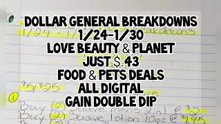 Dollar General Breakdowns 1/24-1/30 Pet/Food, All Digital, Gain Double Dip **EDIT BELOW