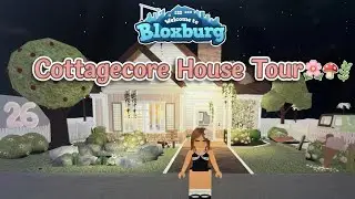 Cottage core HOUSE TOUR in BLOXBURG! 🍄🌻#roblox #bloxburg #cottagecore #fyp 