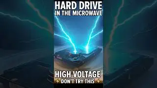 Microwaving a Hard Drive &mdash; Did the Data Survive? 😳 #microwaveexperiment