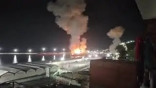  The attack on La Guaria port in the northern region of Caracas. A ship in port was targeted.