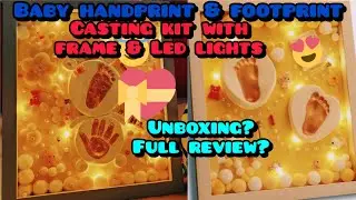 Baby Handprint & Footprint Casting Kit with Frame,Led Lights | Unboxing | Full Review in Details