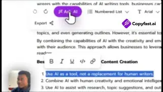 Edit SEO Article using Copyfast AI smart editor (unedited!)