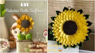 DIY pistachio sunflower decor|deskdecor|roomdecor ideas|cuddlecloud