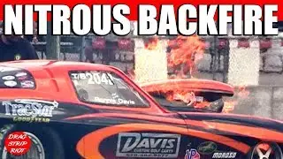 Ronnie Davis Top Sportsman Corvette Nitrous Backfire Crewman Fire