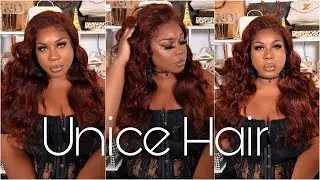 We Ginger Babes! 13*4 Lace Wig Install + Styling | Aliexpress UNice Hair