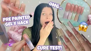 PRE-PAINTED GEL X FRENCH TIP NAIL HACK | THIS GEL X NAIL HACK IS A GAME CHANGER | EASY NAILS AT HOME