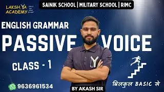 Passive Voice basic English Grammar - sainik school | military school online classes