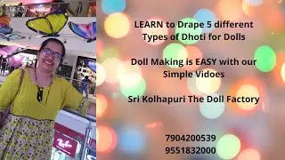5 Different Types #Dhotidraping #Panchafordolls #howtotieveshtifordolls #learnfree