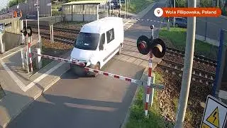 Driver unharmed after train collides with van in Poland | REUTERS