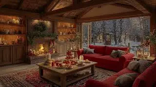 Calm Spring Lake Escape ☃️ Gentle Piano & Fireplace for Stress Free Sleep
