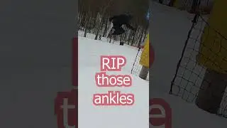 My dude just ate a mouth full of snow😢#jump #snowboarding #crash