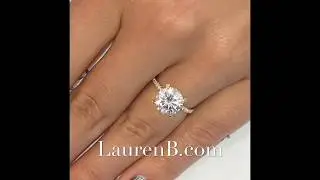 9 mm Round Moissanite Engagement Ring