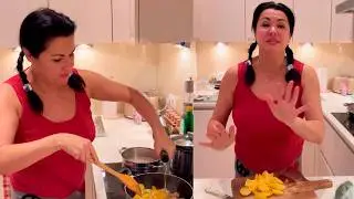 Анна Нетребко показала как готовит индейку в собственном соку
