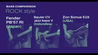 Bass Comparison!  Fender vs Squier CV vs Zon USA