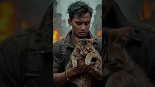 Man Rescuing Cat #animalrescue #short #manrescue #cuteanimal #AIcartoonvideo