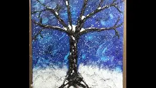 Glue Gun Mixed Media Tree