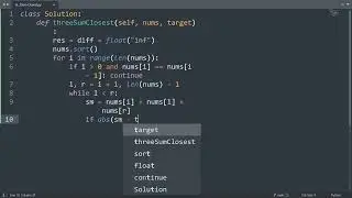 Leetcode 16. 3Sum Closest in Python | Python Leetcode | Python Coding Tutorial | Python Coding ASMR