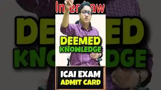 ICAI Exam Admit Card | CA Siddharth Agarwal