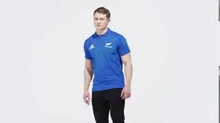 Adidas New Zealand All Blacks 2019 Rugby World Cup Anthem Polo Shirt